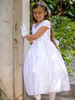 White Crossover Solid Satin w/ Accent Bow White Crossover Solid Satin w/ Accent Bow