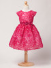 Fuchsia Sequin & Embroidery Organza Dress