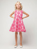 Fuchsia Daisy Embroidered Organza Fuchsia Daisy Embroidered Organza