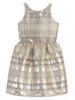 Champagne Metallic Jacquard Dress Champagne Metallic Jacquard Dress