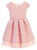 Coral Polka Dot Pleated Jacquard Dress Coral Polka Dot Pleated Jacquard Dress