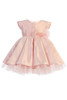 Sweet Kids SK711 Pink Full Pleated Satin w/ Oversized Bow Sweet Kids SK711 Pink Full Pleated Satin w/ Oversized Bow
