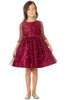 Sweet Kids SK762 Burgundy w/ Gold Star & Dot Soft Mesh Dress Sweet Kids SK762 Burgundy w/ Gold Star & Dot Soft Mesh Dress