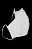 White Beaded Sequins 2-Ply Cotton Face Shaped Mask White Beaded Sequins 2-Ply Cotton Face Shaped Mask