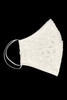 White Eyelet 100% 2-Ply Cotton Face Shaped Mask