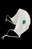 Embroidered Green Shamrock 100% 2-Ply Cotton Face Shaped Mask w/ Embroidered Embroidered Green Shamrock 100% 2-Ply Cotton Face Shaped Mask w/ Embroidered