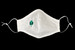 Embroidered Green Shamrock 100% 2-Ply Cotton Face Shaped Mask w/ Embroidered Embroidered Green Shamrock 100% 2-Ply Cotton Face Shaped Mask w/ Embroidered