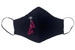 Black Embroidered Fuchsia Ice Skates on Black 100% 2-Ply Cotton Face Shaped Mask Black Embroidered Fuchsia Ice Skates on Black 100% 2-Ply Cotton Face Shaped Mask