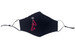 Black Embroidered Fuchsia Ice Skates on Black 100% 2-Ply Cotton Face Shaped Mask Black Embroidered Fuchsia Ice Skates on Black 100% 2-Ply Cotton Face Shaped Mask