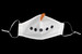 Snowman White 100% Cotton 2-Ply Face Shaped Mask