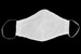 White Mask with Black Embroidered Cross Faced Shaped Mask White Mask with Black Embroidered Cross Faced Shaped Mask