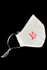 Confirmation 100% 2-Ply Cotton Face Shaped Mask w/ Red Embroidered Dove Confirmation 100% 2-Ply Cotton Face Shaped Mask w/ Red Embroidered Dove