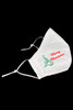 Merry Christmas Embroidered White 100% 2-Ply Cotton Face Shaped Mask Merry Christmas Embroidered White 100% 2-Ply Cotton Face Shaped Mask