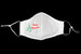 Merry Christmas Embroidered White 100% 2-Ply Cotton Face Shaped Mask Merry Christmas Embroidered White 100% 2-Ply Cotton Face Shaped Mask