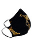 Adult 2-Ply Gold Chain Print Face Shaped Mask Adult 2-Ply Gold Chain Print Face Shaped Mask