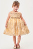 Good Girl 3579 Gold Embroidered Floral Mesh Sleeveless Dress w/ Studded Belt Good Girl 3579 Gold Embroidered Floral Mesh Sleeveless Dress w/ Studded Belt