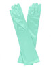 Tiffany Blue Long Satin Gloves