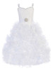 Gwen and Zoe White Beaded Sweetheart Bodice w/ Ruffled Organza Dress Gwen and Zoe White Beaded Sweetheart Bodice w/ Ruffled Organza Dress