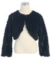 Black Feather Faux Fur Jacket w/ Button Closure Black Feather Faux Fur Jacket w/ Button Closure