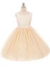 Kids Dream 414 Champagne Layered Lace Illusion Dress Kids Dream 414 Champagne Layered Lace Illusion Dress