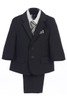 Little Gents 3582 Boy's Dark Gray 5 Piece Suit