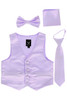 Little Gents 738 Lilac Satin Vest w/ Zipper Tie Bowtie & Hanky Little Gents 738 Lilac Satin Vest w/ Zipper Tie Bowtie & Hanky