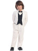 Boys Poly Silk Vest & Clip-On Bowtie