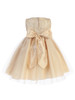Swea Pea & Lilli Gold Corded Tulle Bodice w/ Shiny Tulle Skirt
