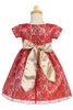 Swea Pea & Lilli C520 Red & Gold Lace w/ Shiny Satin Underlay