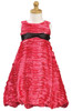 Fuchsia Ribboned Taffeta A-Line Dress Fuchsia Ribboned Taffeta A-Line Dress