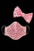 Child Pink Sequins 2-Ply Face Shaped Mask