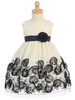 Swea Pea & Lilli Black Sleeveless Tulle Dress W/ Floral Satin Ribbon