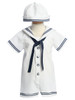 White Sailor Romper w/ Hat