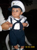 White Sailor Suspender Shorts Set White Sailor Suspender Shorts Set