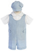 Lito G835 Light Blue Cotton Linen Romper Set