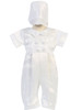 Boys Satin Long Romper w/ Jacquard Vest