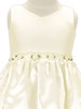 Ivory Flower Girl Dress - Organza Dress w/ Rosebuds