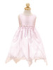 Pink Flower Girl Dress - Organza Dress w/ Rosebuds