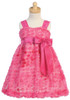 Fuchsia Floral Tulle w/ Taffeta Straps & Sash Fuchsia Floral Tulle w/ Taffeta Straps & Sash