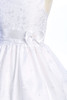 White Embroidered Organza Communion Dress w/ Ribbon White Embroidered Organza Communion Dress w/ Ribbon