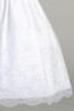 White Embroidered Organza Communion Dress w/ Ribbon White Embroidered Organza Communion Dress w/ Ribbon