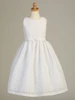 White Embroidered Cotton Communion Dress