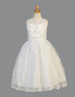 Beaded & Rhinestone Organza Communion Dress