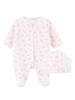 Le Top Baby Safari Snuggle Pink Footed Jumpsuit Le Top Baby Safari Snuggle Pink Footed Jumpsuit