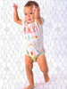 Little Wings Light Gray Marle 'Make A Wish' Puff Sleeve Onesie Little Wings Light Gray Marle 'Make A Wish' Puff Sleeve Onesie