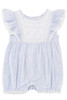 Mimi & Maggie 2483 Chambray Twin Stripes Babies Lisa Eyelet & Ruffle Front Romper