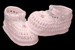 Petit Ami Pink Crochet Booties w/ Detailing & Strap Petit Ami Pink Crochet Booties w/ Detailing & Strap