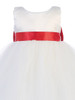 1.5" Satin Ribbon Sash w/ Bow & Flower 1.5" Satin Ribbon Sash w/ Bow & Flower