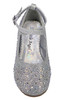 Little Angel SOPHIE 010 Silver Glitter Wedge Shoe w/ Straps Little Angel SOPHIE 010 Silver Glitter Wedge Shoe w/ Straps