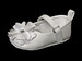 Infant White Shoe w/ Chiffon Flower & Rhinestone Infant White Shoe w/ Chiffon Flower & Rhinestone